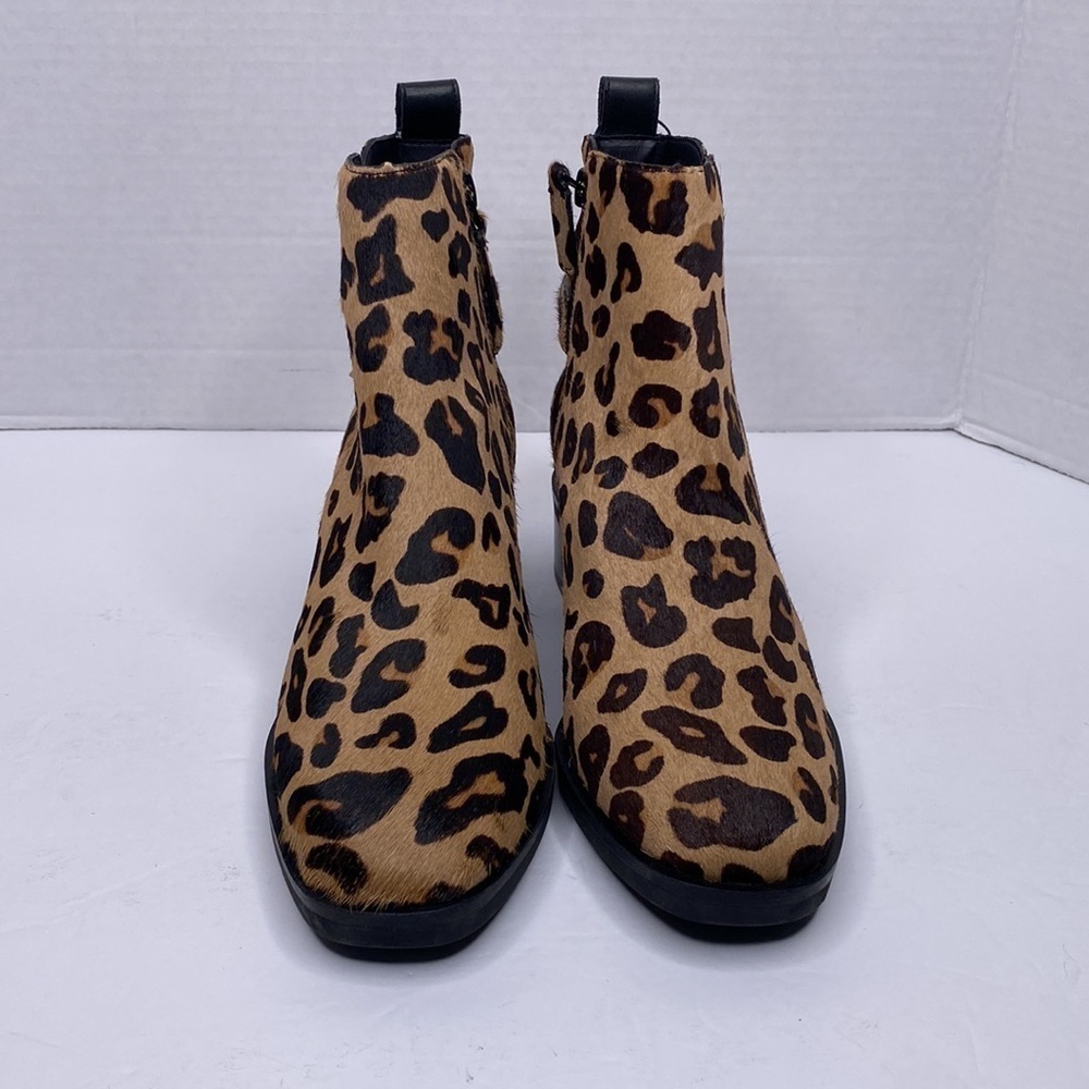 Cole Haan Womens Kimberly Waterproof Haircalf Leopard Leather Bootie Size 6 - Picture 2 of 8